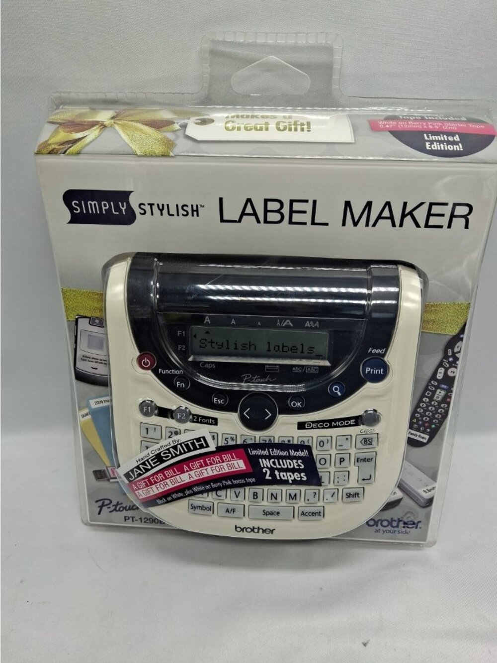Brother P-Touch PT-1290BT2 Electronic Home/Office Labeling System &  Tapes